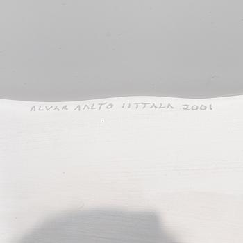 Alvar Aalto, lasiveistos,  "Aallon kukka", neliosainen, signeerattu Alvar Aalto Iittala 2001.
