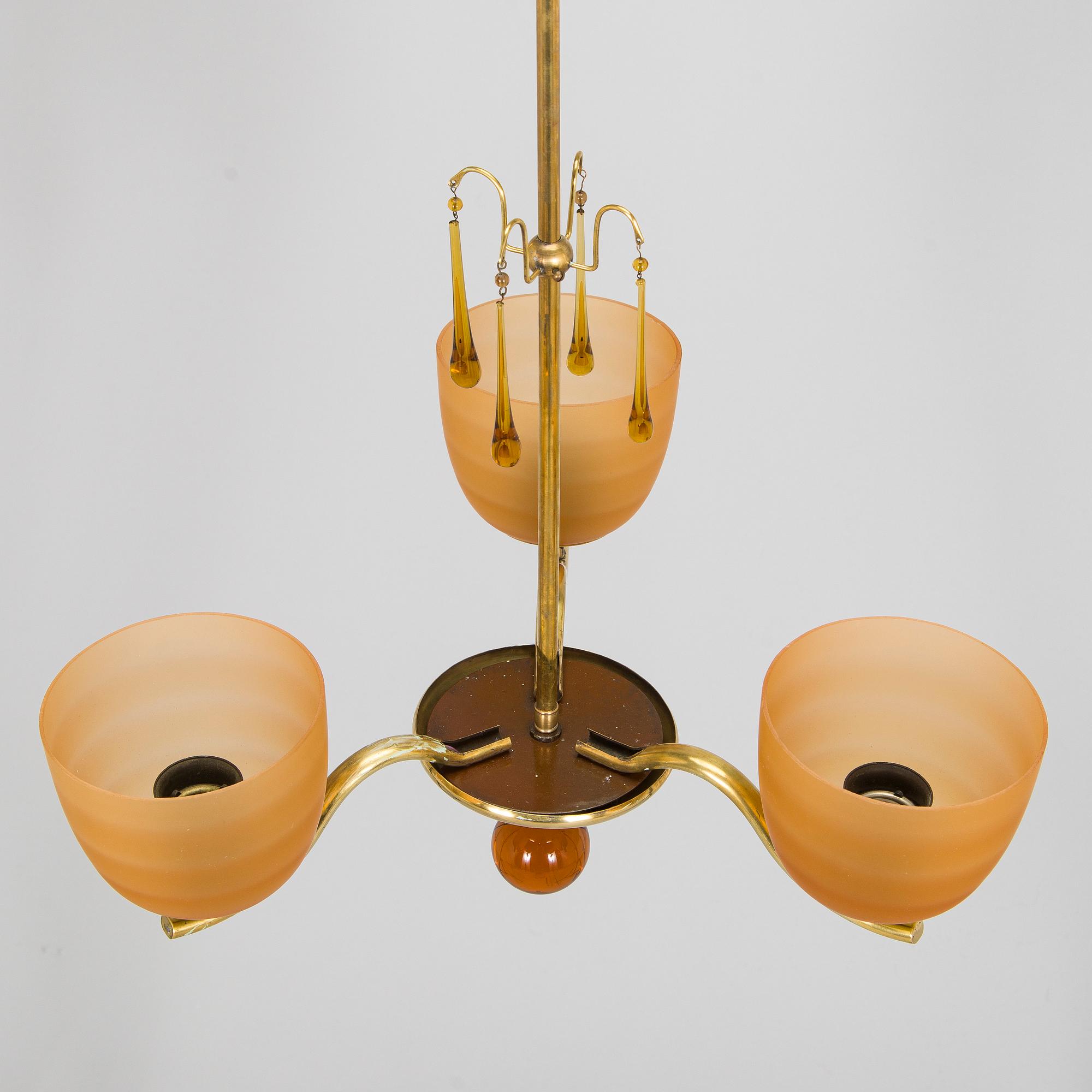 Paavo Tynell, taklampa modell 1461/3, Taito, 1930-tal.