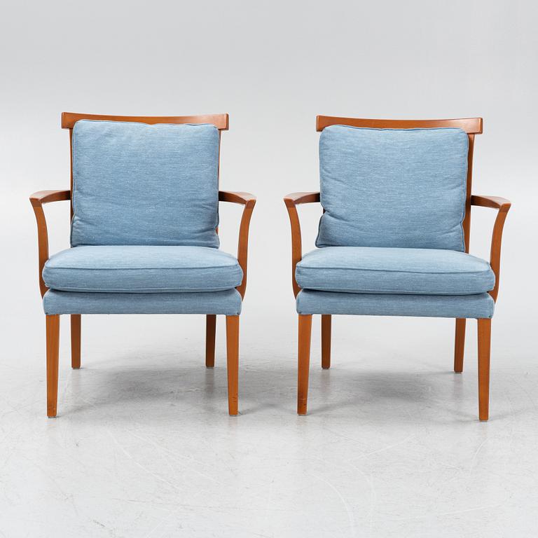 A pair of armchairs from Norells möbler, end of the 20th Century.