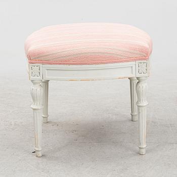 A Gustavian-style stool, 20th century.