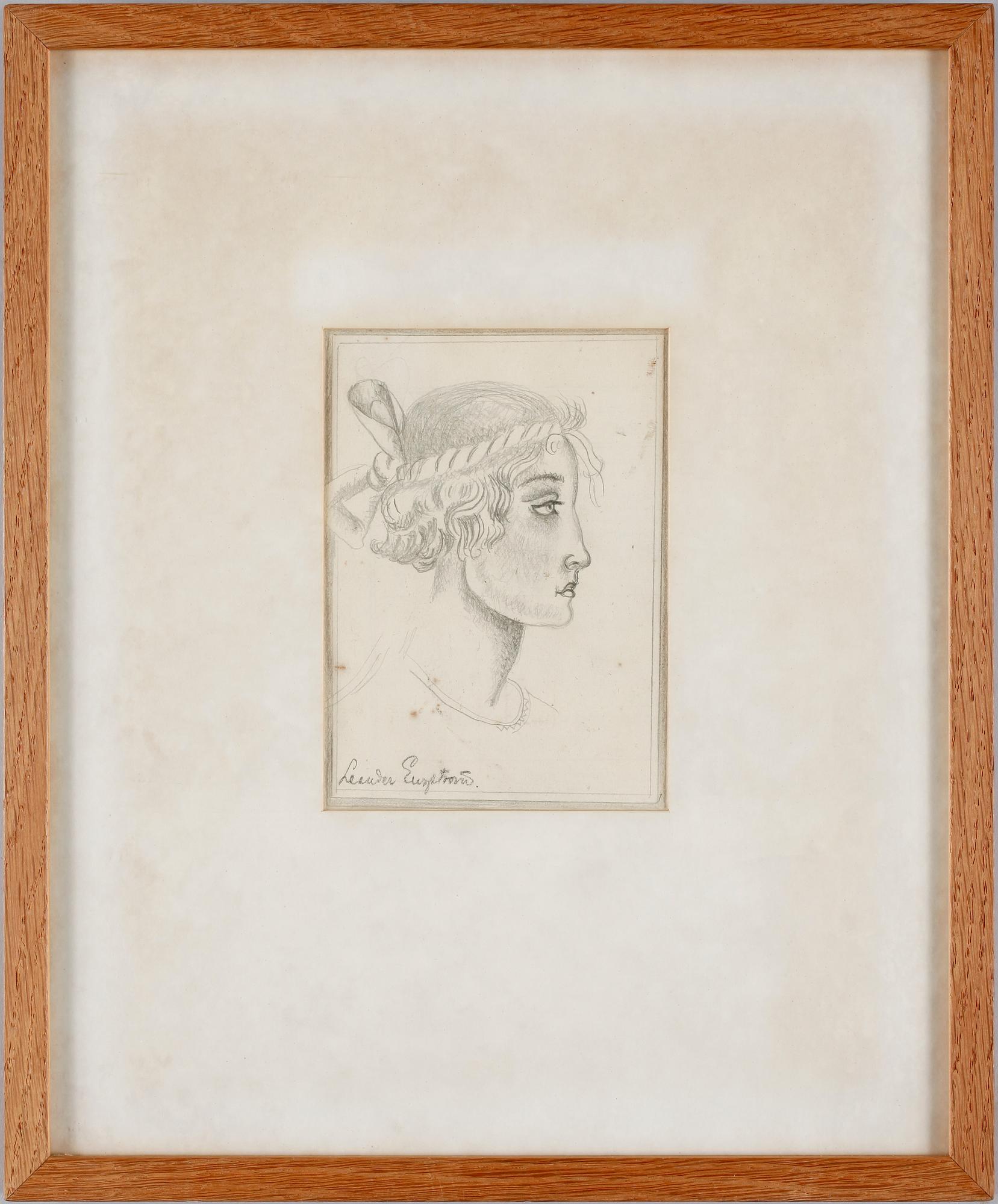 LEANDER ENGSTRÖM, blyerts, sign.