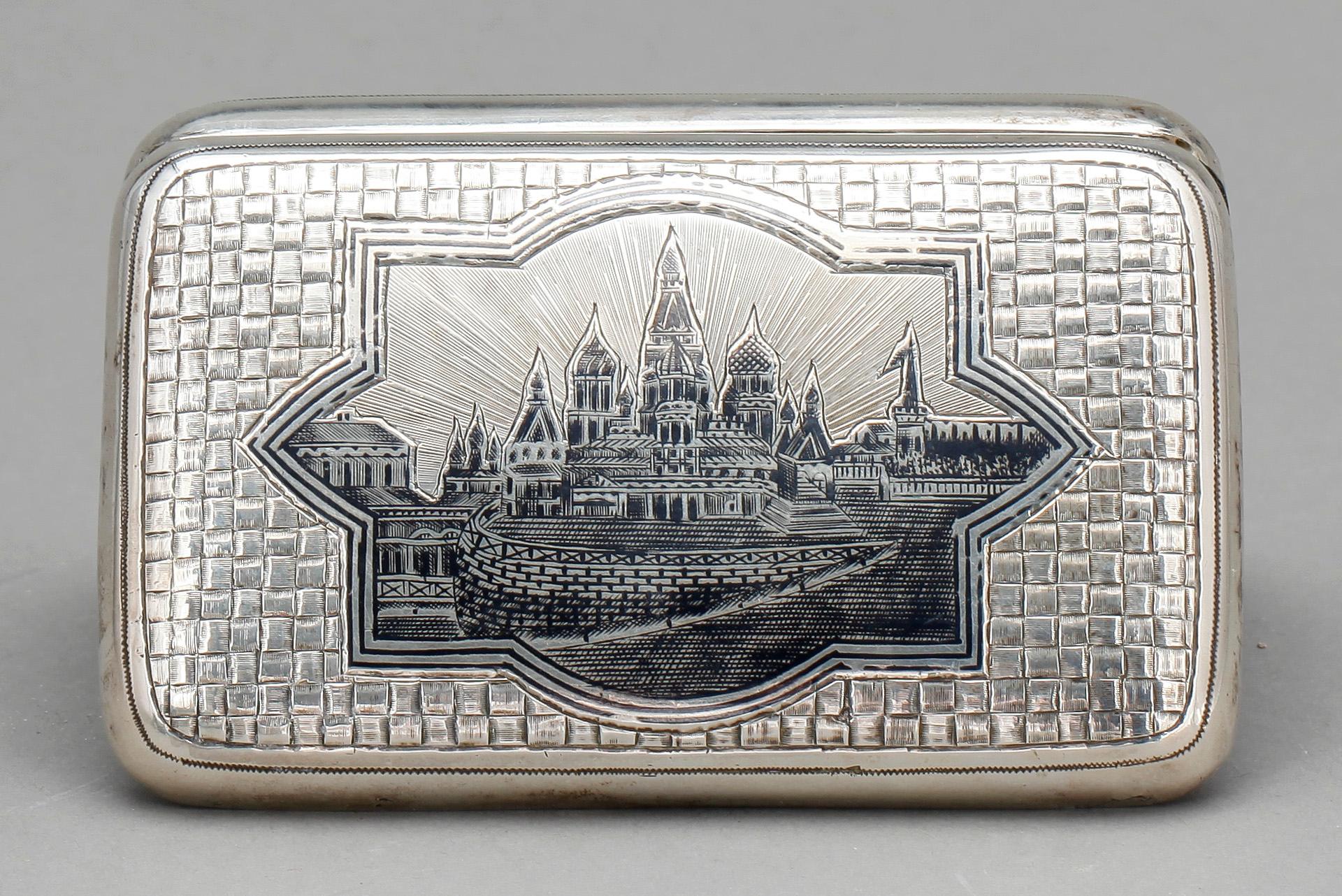 CIGARETTETUI, Ryssland, Moskva, 1887. Vikt ca 140 g.