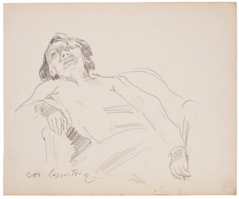 Lotte Laserstein, Halfseated woman.