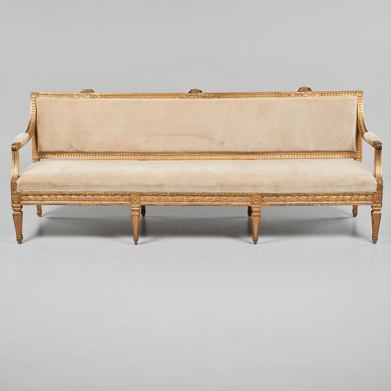 SOFFA, gustaviansk, omkring sekelskiftet 1700/1800.