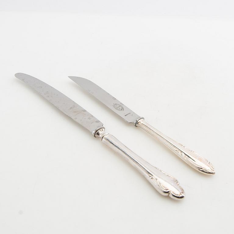 Cutlery service parts, 127 + 31 pieces, model Haga, GAB and C. G. Hallberg, Stockholm, 1950s/1960s.