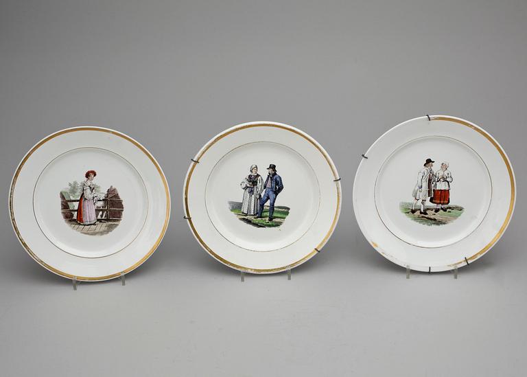 TALLRIKAR, 6 st, Ironstone China, stenporslin, Rörstrand, tidigt 1900-tal.