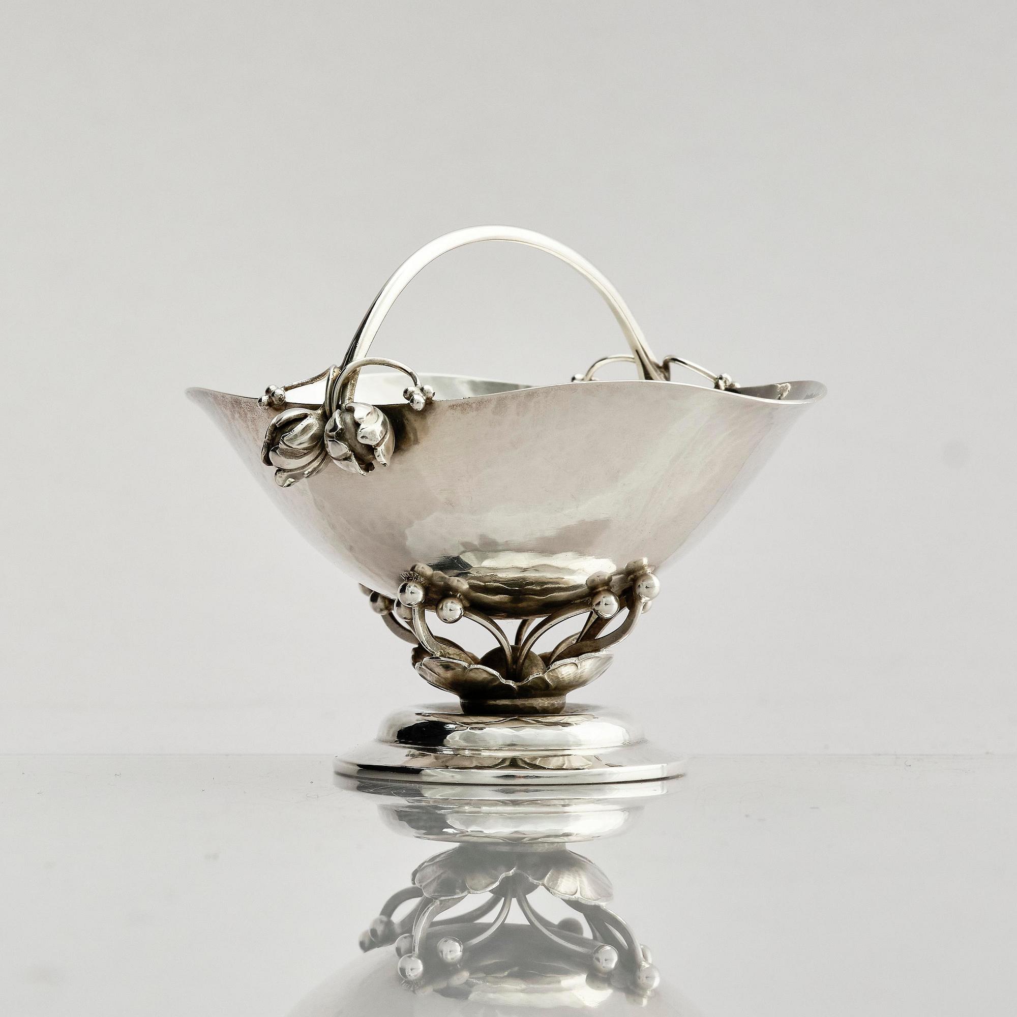 Georg Jensen, a sterling silver salt cellar, Copenhagen, Denmark 1933-1944.