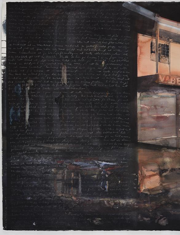 Lars Lerin, "Gata i Caxias, Brasilien".