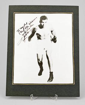 SIGNERAT FOTGRAFI, Jack Dempsey. Dat 1965.