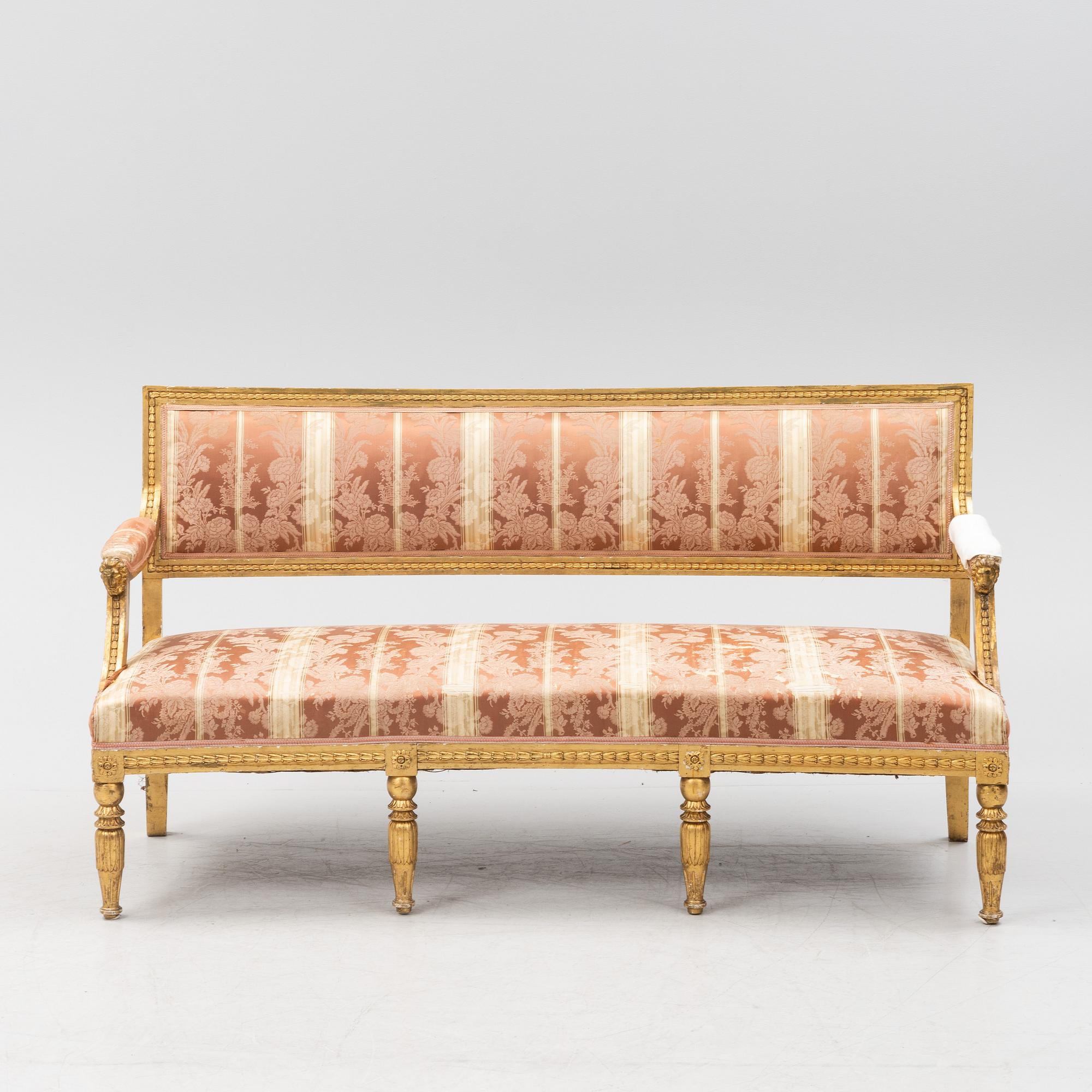 A late Gustvian style sofa, 19th Century.