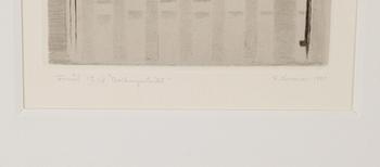 GUNNAR NORRMAN, 2 st, etsningar, signerade, daterade 1975 och numrerade 8/12 och 12/15.