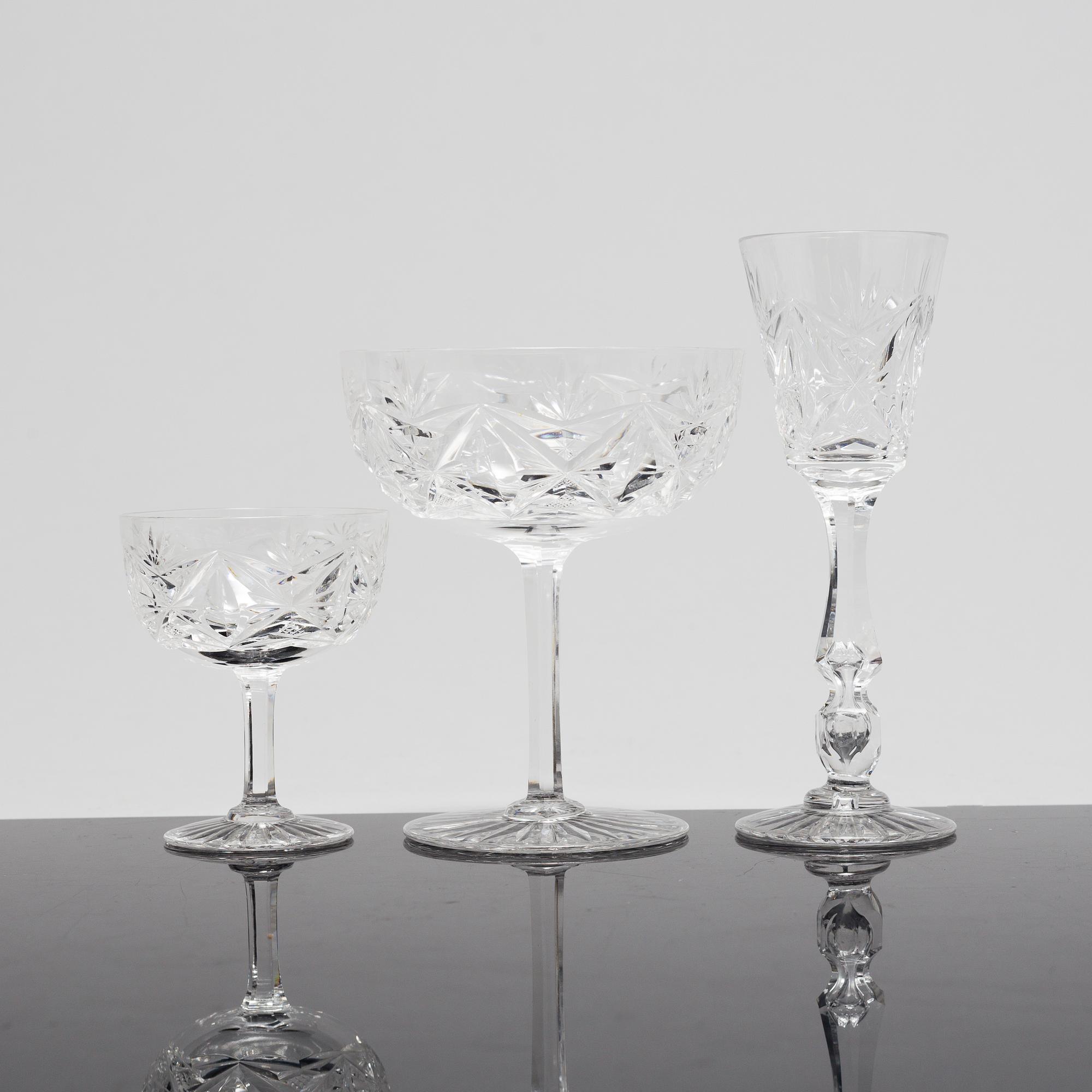 GLASSERVIS, 91 delar, 1900-tal.