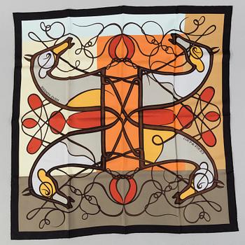 HERMÈS,silk scarf "Coup de Fouet".