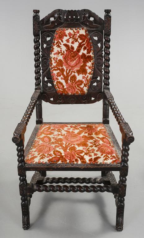 STOLAR, 10 st, barockstil, 1800-tal.