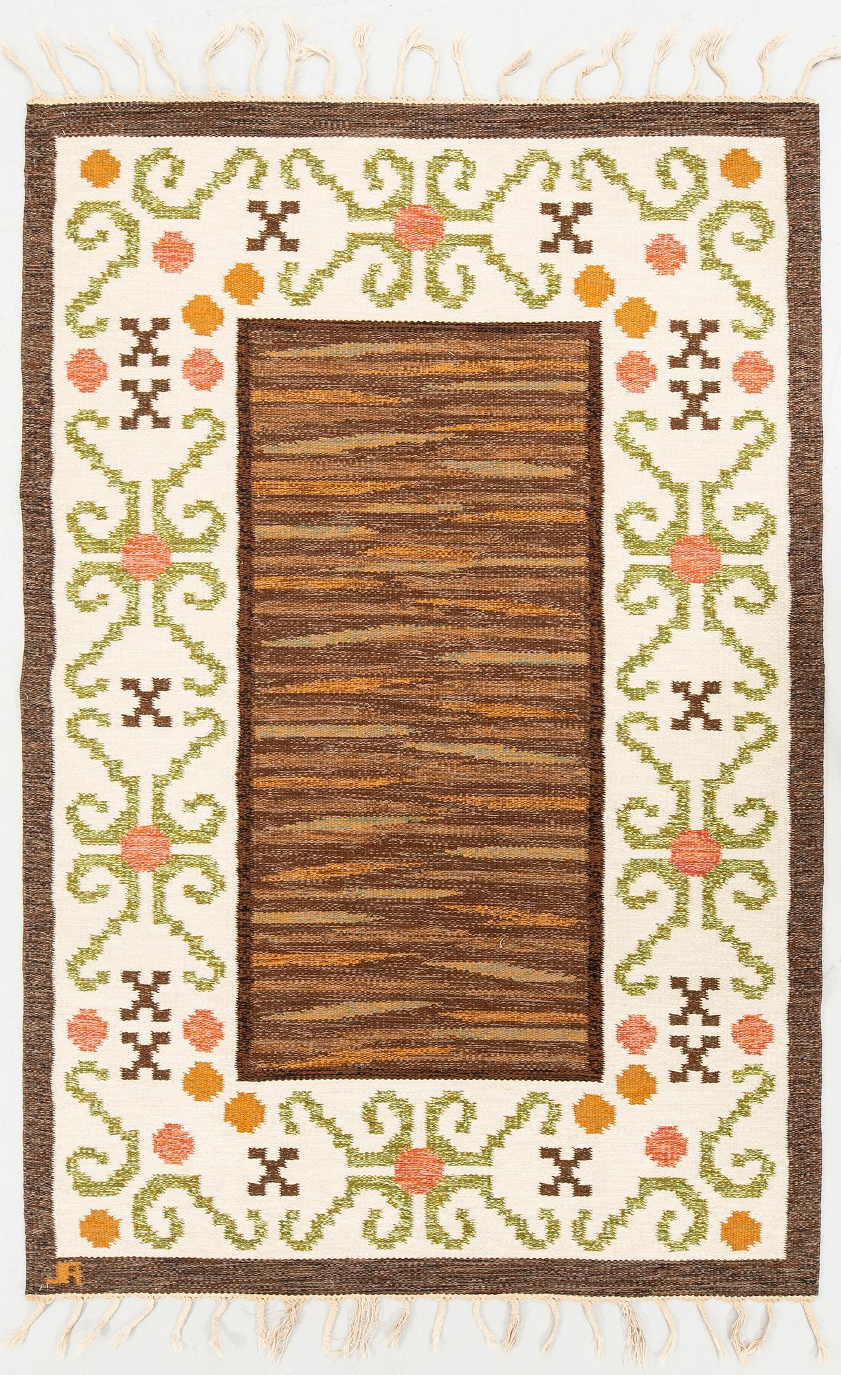 Rug, flat weave, approx. 224 x 136 cm.
