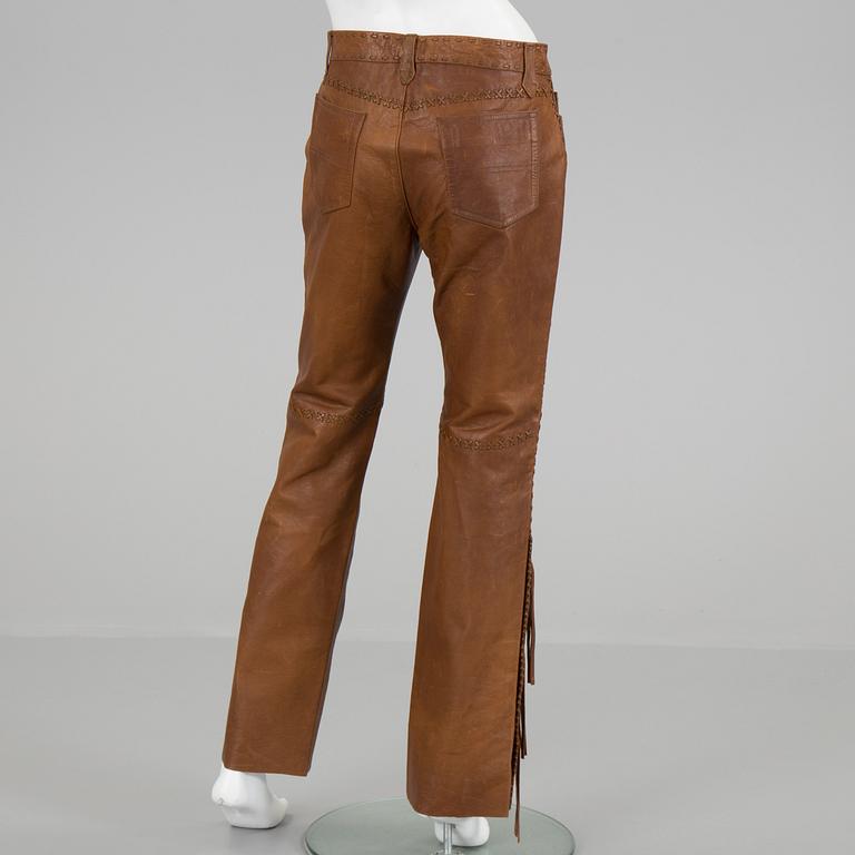 A leather pants by Ralph Lauren, in size 10.