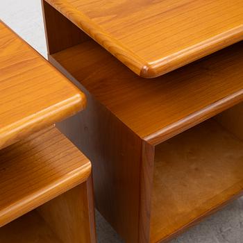 A pair of bedside tables, 1940s/50s.