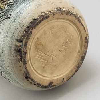 ANDERS BRUNO LILJEFORS, vas, stengods, signerad, Gustavsberg Studiohanden, 1900-talets mitt.