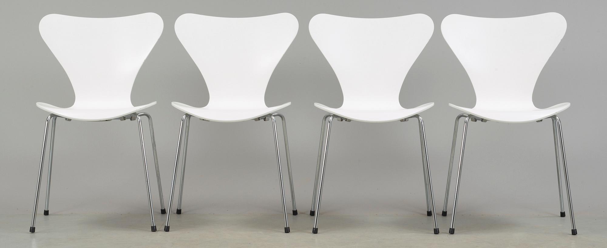 STOLAR, 4st, "Sjuan", Arne Jacobsen, Fritz Hansen.