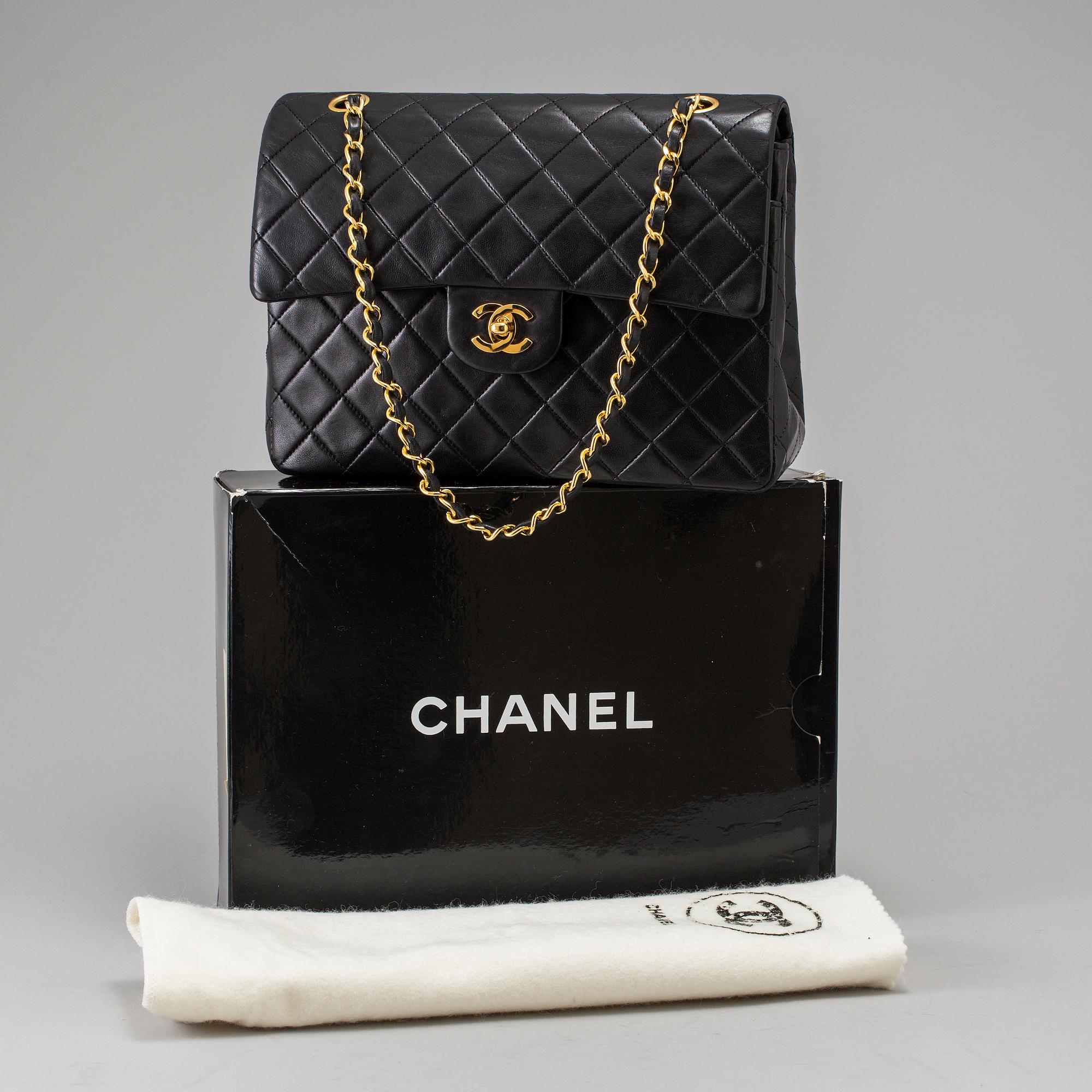 A "Double Flap bag" by Chanel.