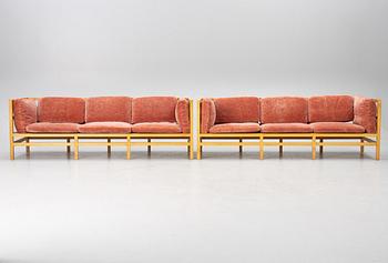 Sofas, a pair, late 20th century.