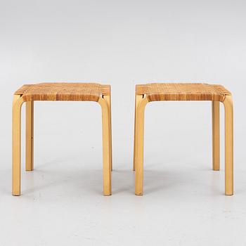 Alvar Aalto, a pair of model Y61 stools, Artek, second half of the 20th century.
