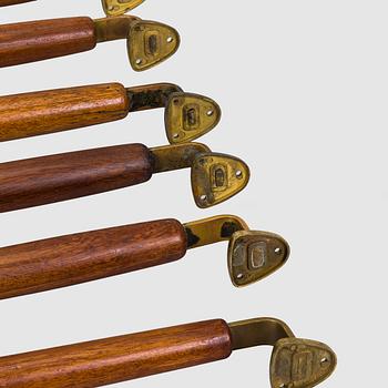 Dörrhandtag, 6 st, 1900-talets mitt.