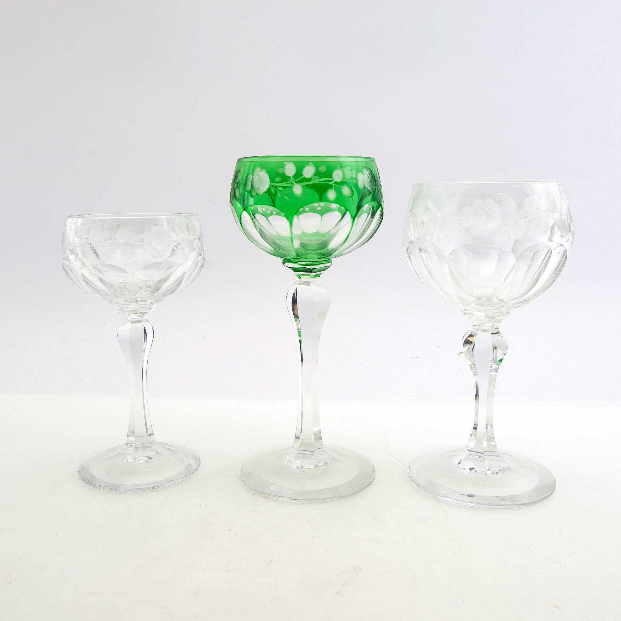 Glass service, 81 pieces, second half of the 20th century.