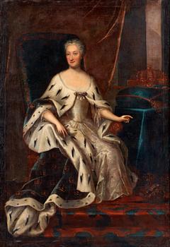 342. Georg Engelhard Schröder Attributed to, Ulrika Eleonora, Queen of Sweden (1688-1741).