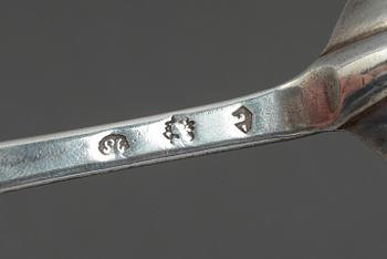 RÅTTSVANSSKED, silver, J L Starin, Stockholm 1741, tot vikt 63 gram.