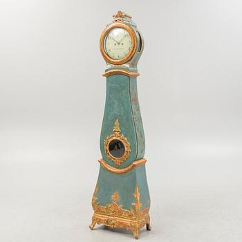 A rococo painted longcase clock by Jacob Kock (Royal clockmaker 1762-1803).