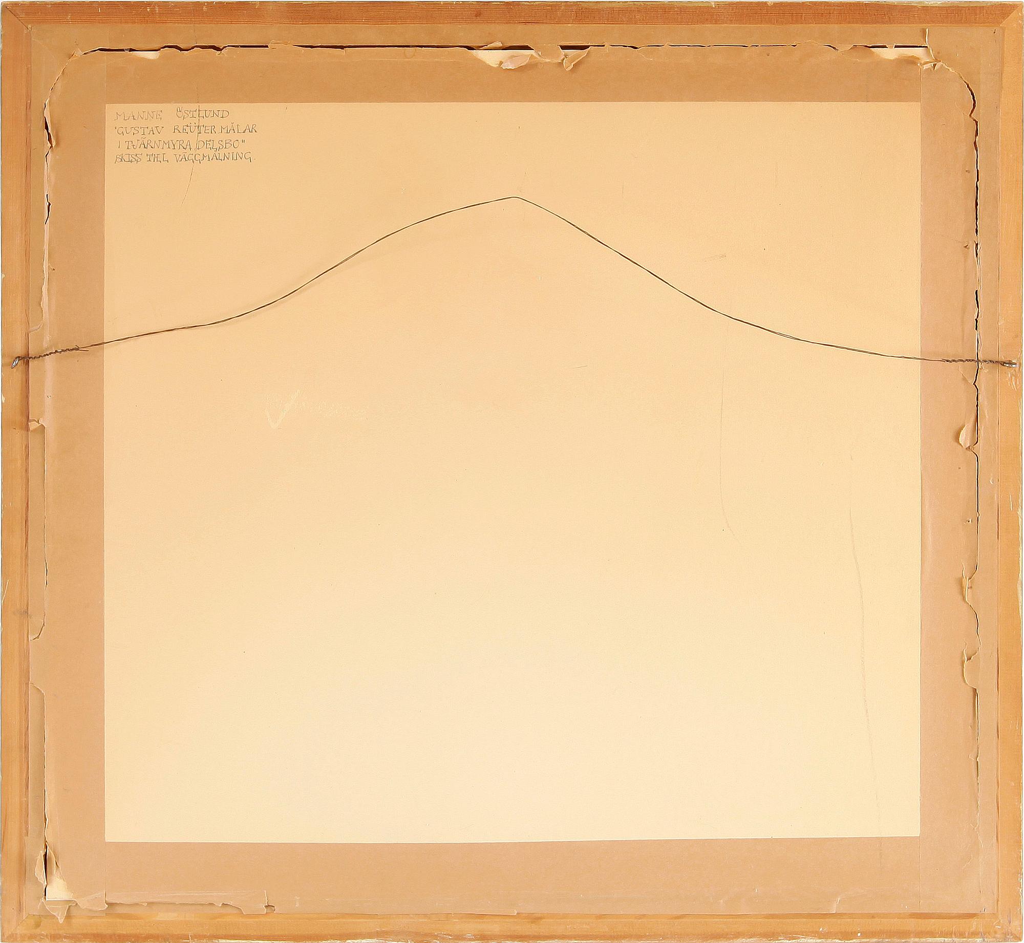 MANNE ÖSTLUND, blandteknik på papp, signerad.