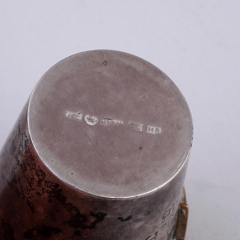 PARTI SILVER, 15 delar, bla CG Hallberg, Stockholm 1912. Total vikt 1014 gram.