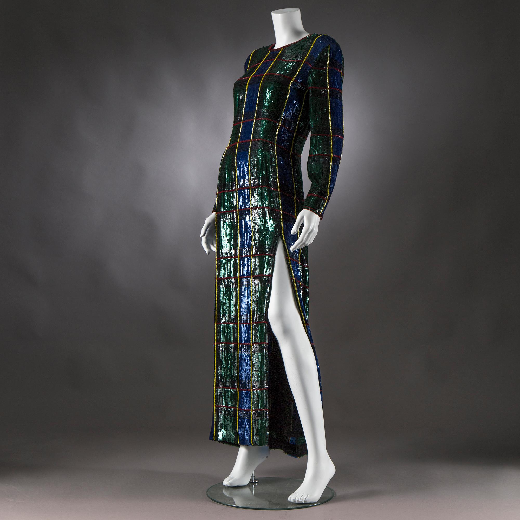 An Escada Couture sequin dress, size 38.