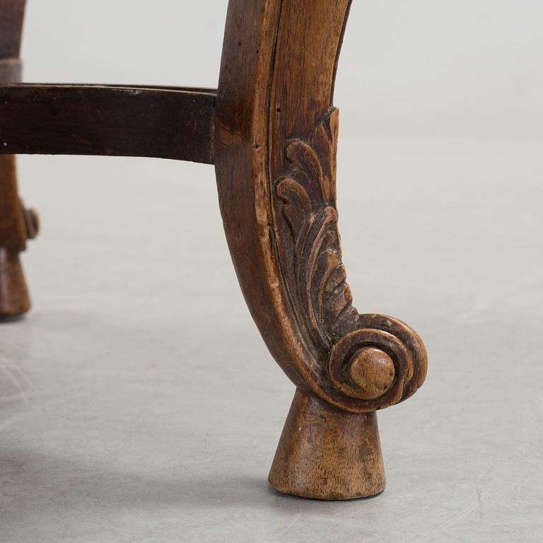 A ROCOCO STYLE STOOL, firsta half of the 19th century.