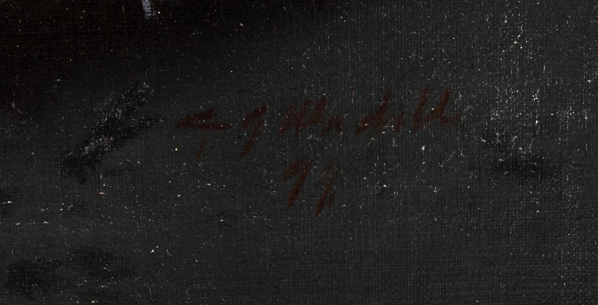 CARL GABRIEL WADELL, olja på duk. Sign o dat 94.