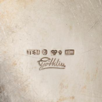 Tage Göthlin, cup with amethysts, silver, Tesi, Gothenburg, 1958.