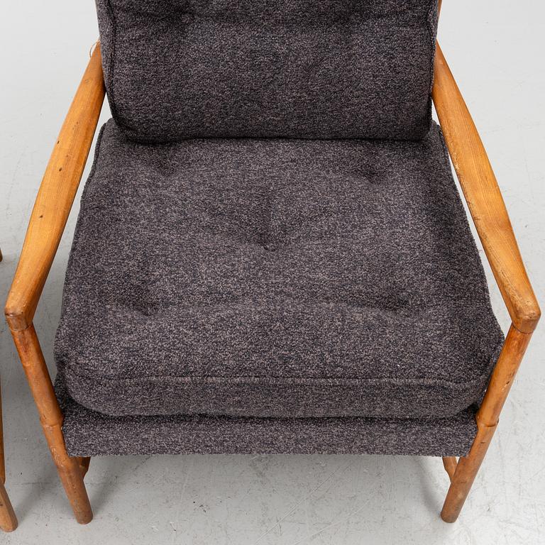 A pair of armchairs, mid-20th century.