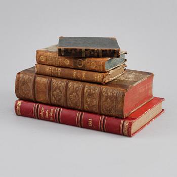 PARTI BÖCKER, 5 st, bla "La palingénésie philosophique, ou idées ..." Geneve 1770, 1700- och 1800-tal.