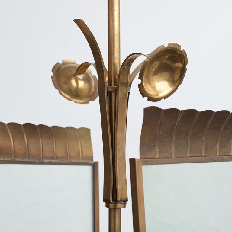 SWEDISH GRACE, a brass ceiling light, 1920's-30's.