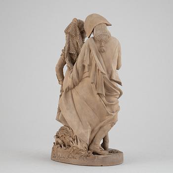 A terracotta sculpture by Antonio Peñas y Leon, Spain, 1883.