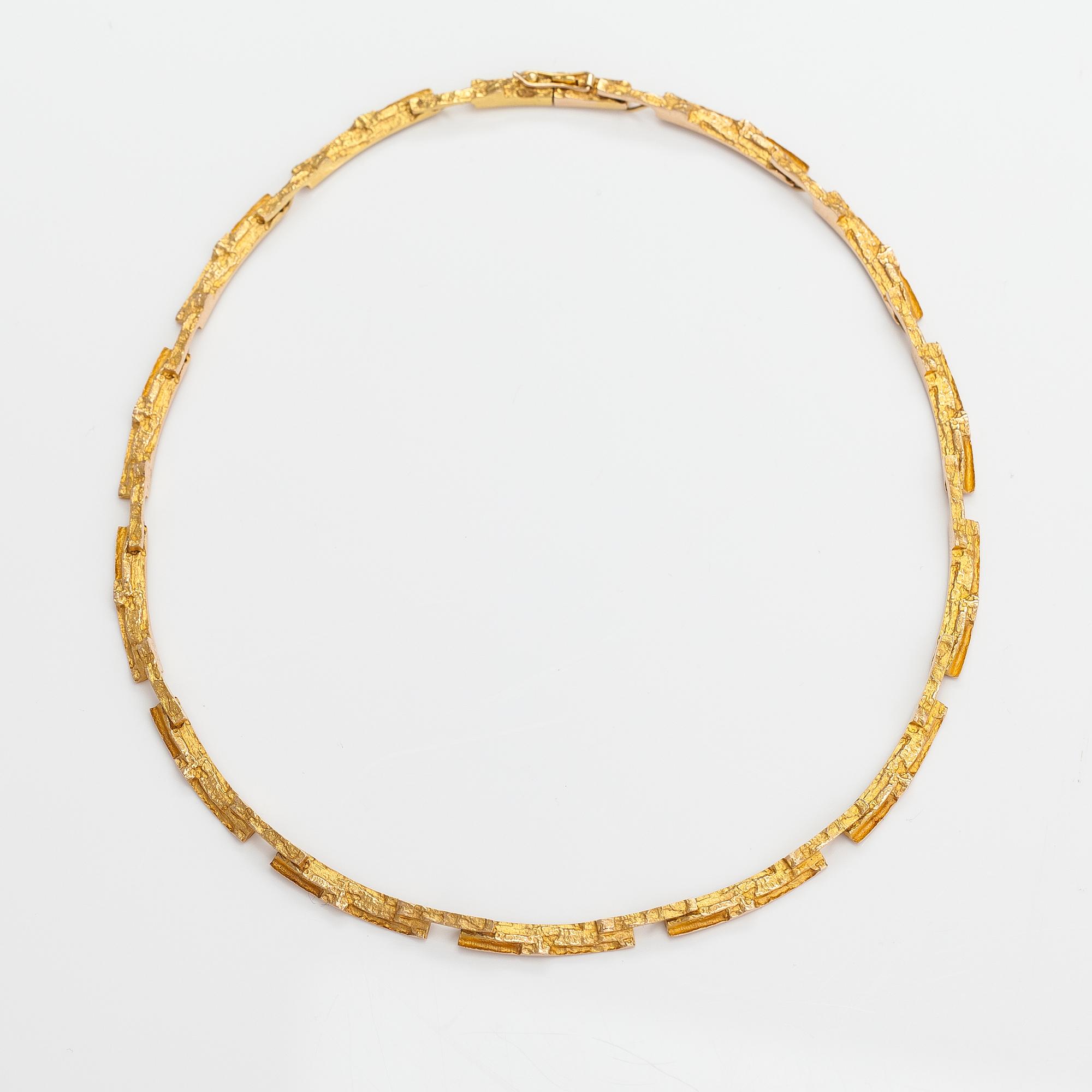 Björn Weckström, Halsband "Tundra", 14K guld. Lapponia 1974.
