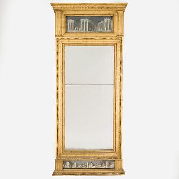 A late Gustavian mirror, circa 1800.