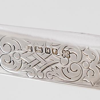 Förstoringsglas och brevkniv, silver, Martin, Hall & Co London 1875. I ask.