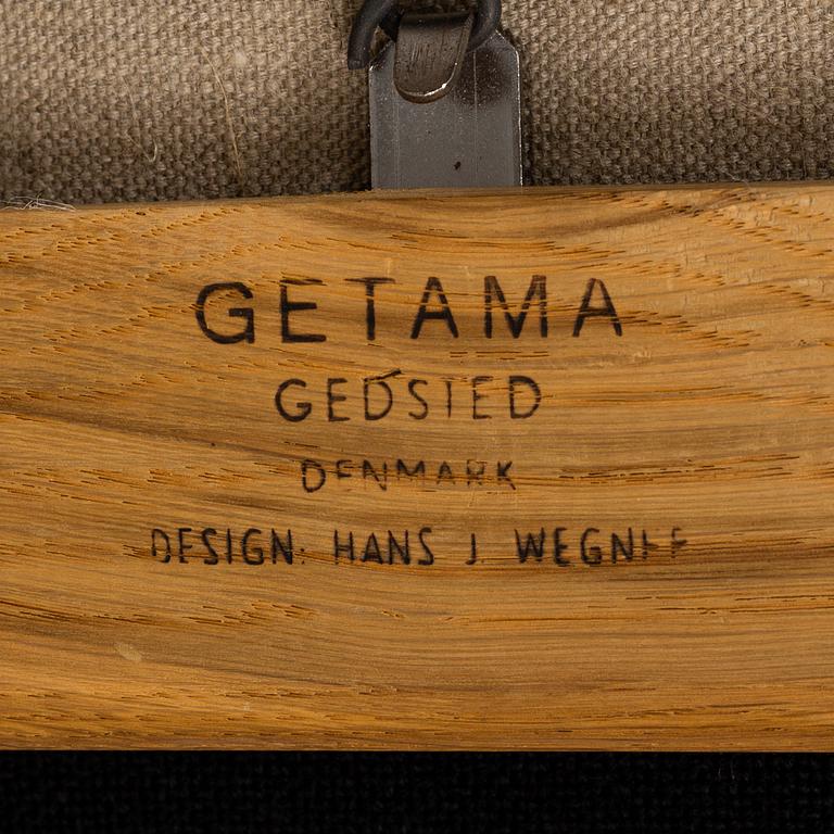 HANS J WEGNER, a pair of 'GE-240'/'Cigarren' oak easy chairs, Getama, Denmark.