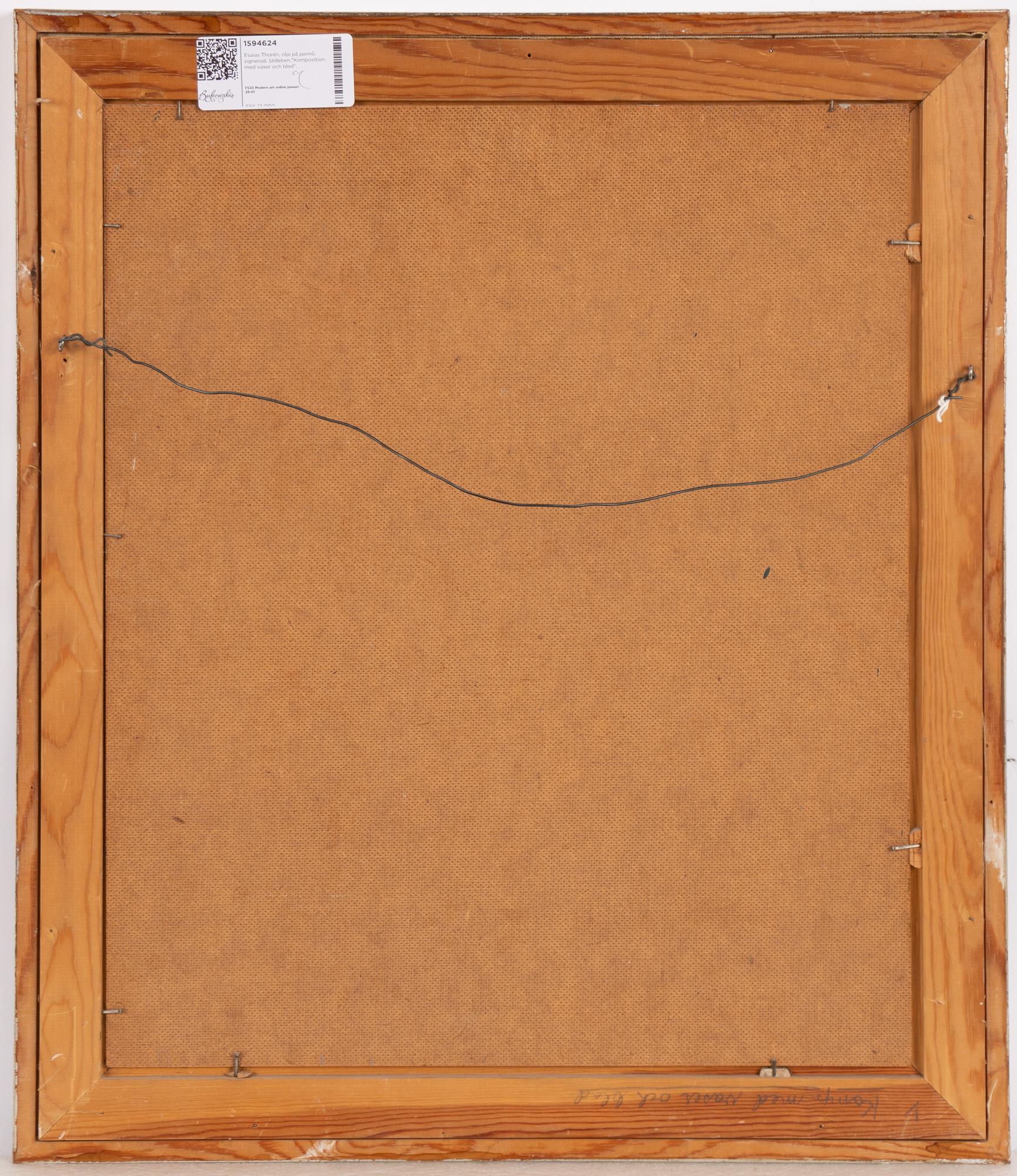 Esaias Thorén, "Komp. med vaser och blad".
