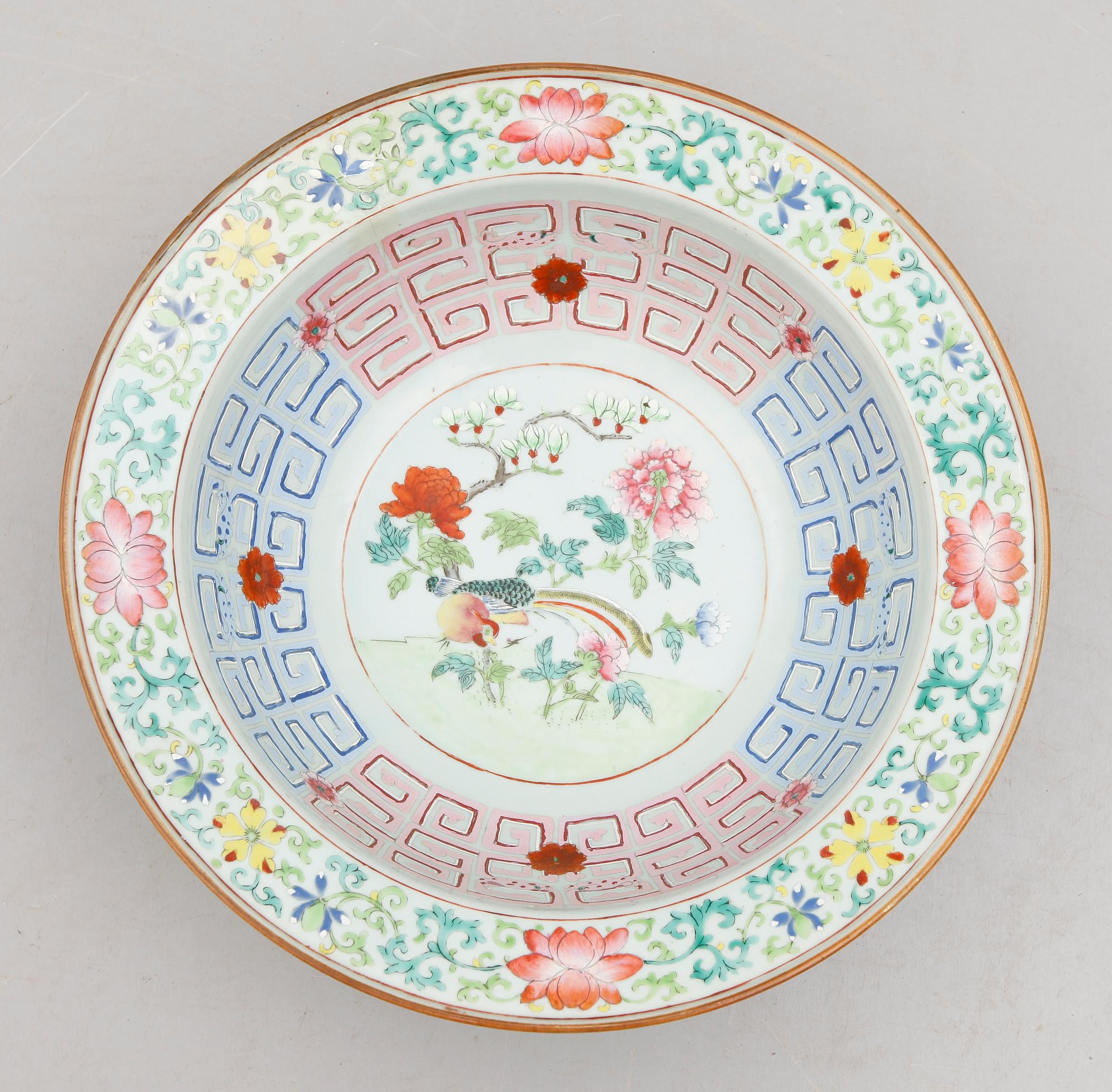 SKÅL, porslin, Kanton, Kina, 1800-talets andra hälft.