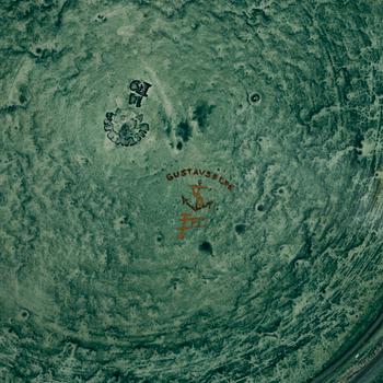 Josef Ekberg, 11 ceramic side plates and a dish, Gustavsberg, 1920's.