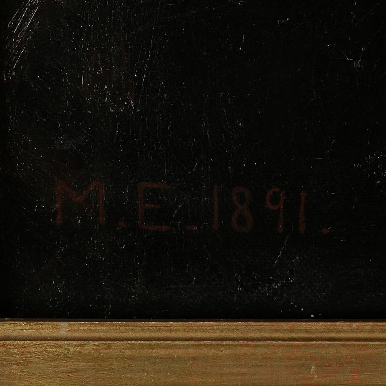 MALTHE ODIN ENGELSTED, olja, monogramsign o dat 1891.