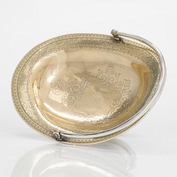 A pacel-gilt silver sweet-meat bowl, Moscow 1887.